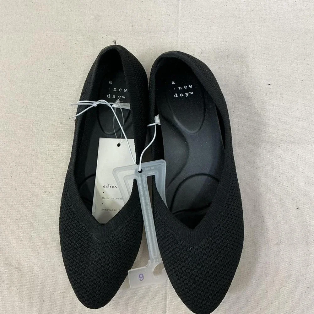 A New Day black knit‎ flats